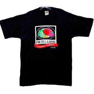 Vintage‎ Fruit of the Loom Country Comfort Tour Logo T-Shirt Size L Graphic Tee